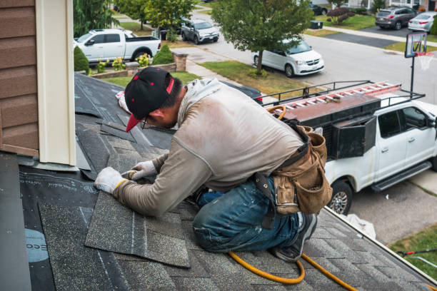Professional Roof Inspection technician working in Mansfield Center, MA